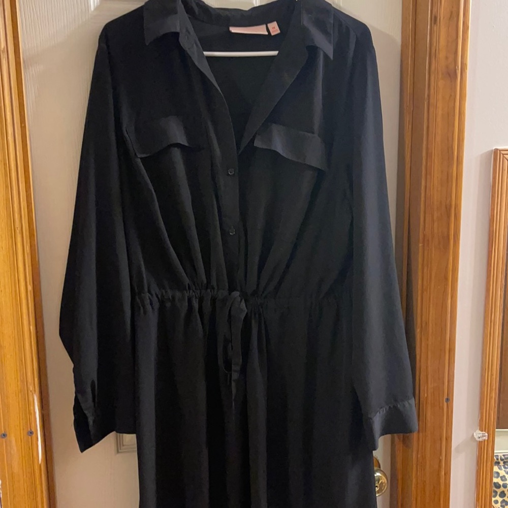 EVRI button up shirt dress